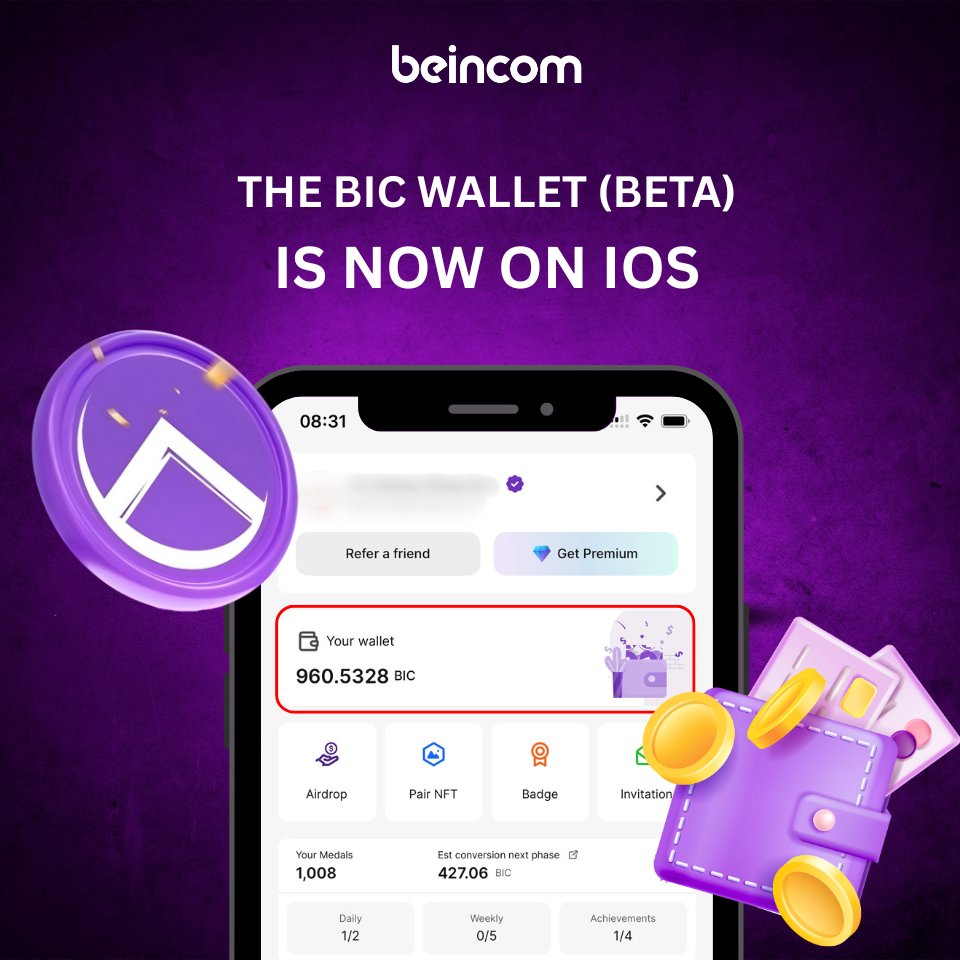 👋 Hey iOS users, have you spotted this special update in your BIC Group app yet? ✨✨✨
#Beicom #SocialHub #BICWallet