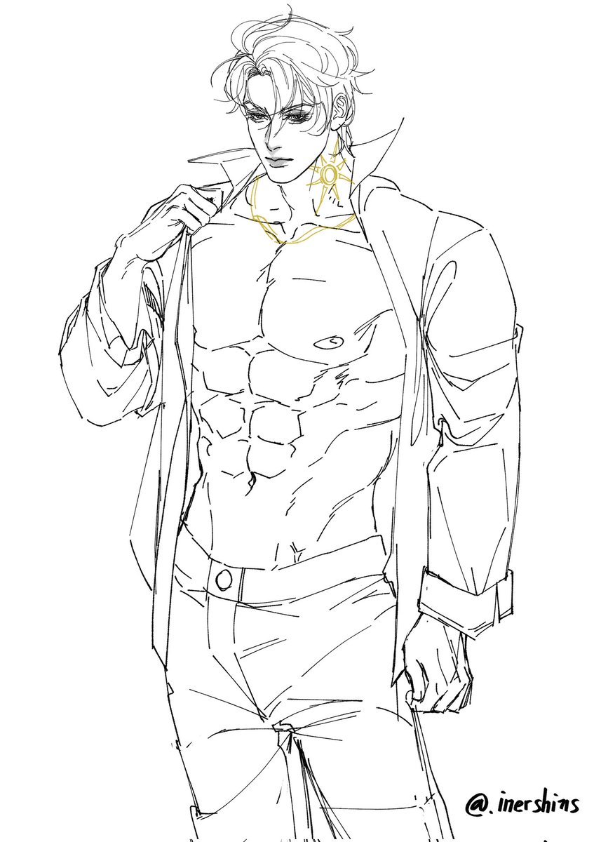 inershias's tweet image. Kinda my Phaidei AU where Phainon is a super rich daddy once poor (35yo), meets Mydei (22yo), runaway young heir that don't wanna doing his family business, ended up being a cafe singer. Phainon become his patron and this is how their morning view of each other. 

#phaidei