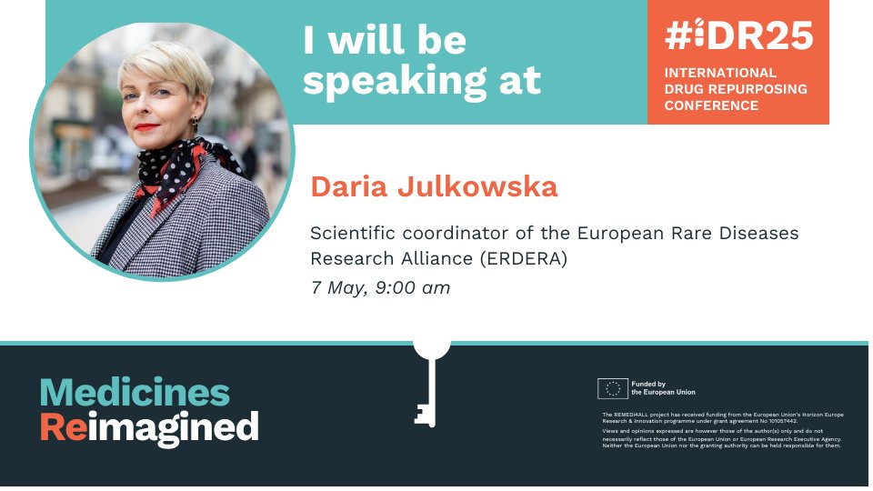 📣 In 2 weeks, Daria Julkowska will speak at #iDR25, joined by experts from @BroadInstitute, <a href="/CR_UK/">Cancer Research UK</a>, <a href="/EMA_News/">EU Medicines Agency</a>, &amp; more, for the session "Repurposing for the under-served", to explore vital questions on repurposing for under-served populations. Hosted by <a href="/REMEDi4ALL/">REMEDi4ALL</a> &amp; Beacon💊🔬