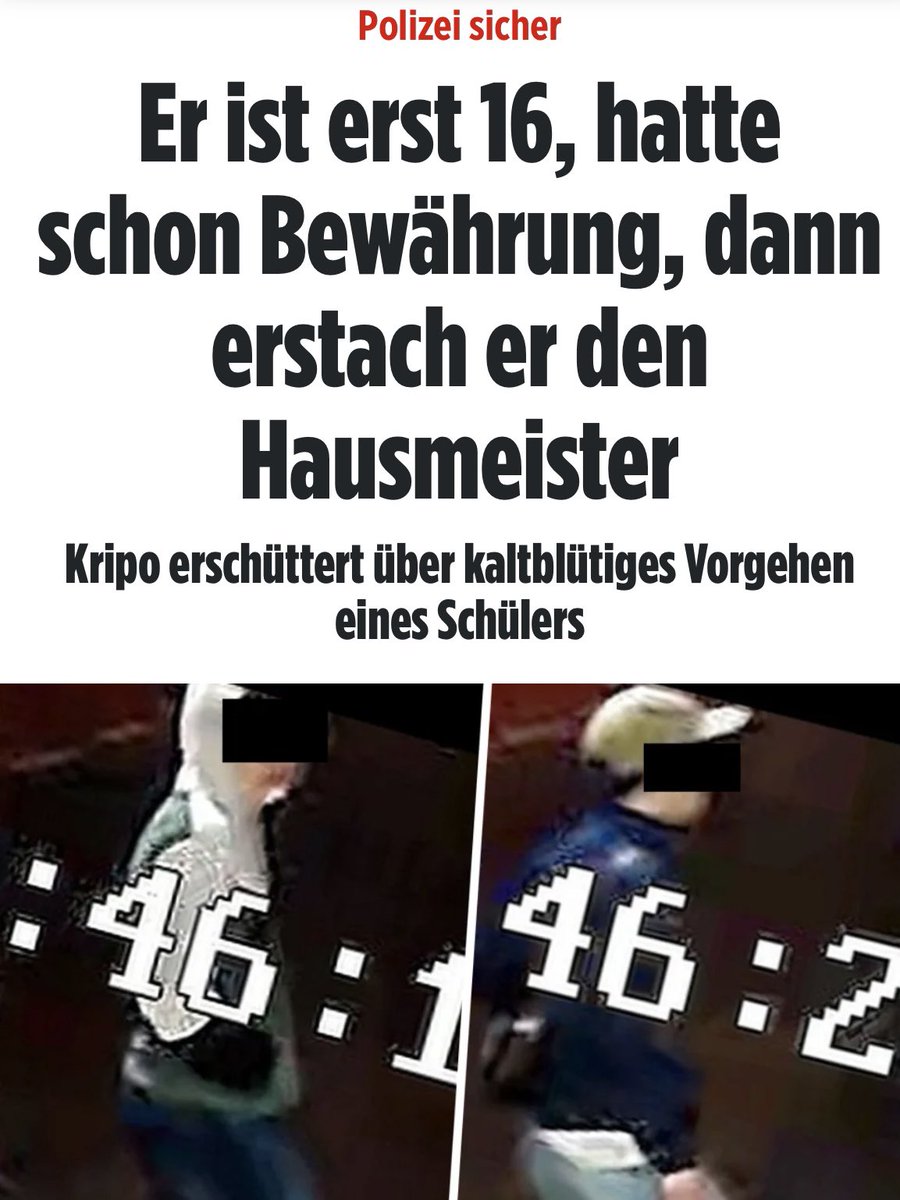 Der 44jährige Mirko P. wurde erstochen.

Die Täter: Zwei 16Jährige. 

Wie die Bild schreibt: der „Deutsche Fadi“ und sein „Deutsch-Kosovarischer“ Kumpel. 

Oder auch: Die Segnungen der wahllosen Einbürgerung 

Ich will diese Leute alle nicht hier haben. Hier werden einfach