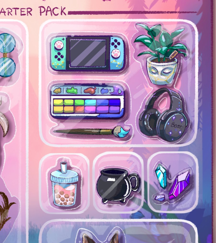 Emitzo's tweet photo. Had to jump on this trend bc the AI ones looked so sad and boring and seeing the creativity and variety of all artists doing a better and more fun job won me over to try for myself. Support human artists 💥
 #starterpacknoai #starterpack #noai #starterpackchallange https://t.co/R7isnUUuuR