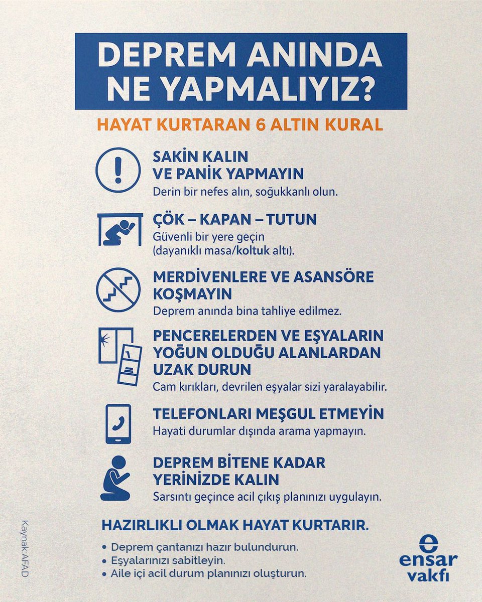 Deprem anından ne yapmalıyız ?

#Deprem #İstanbul