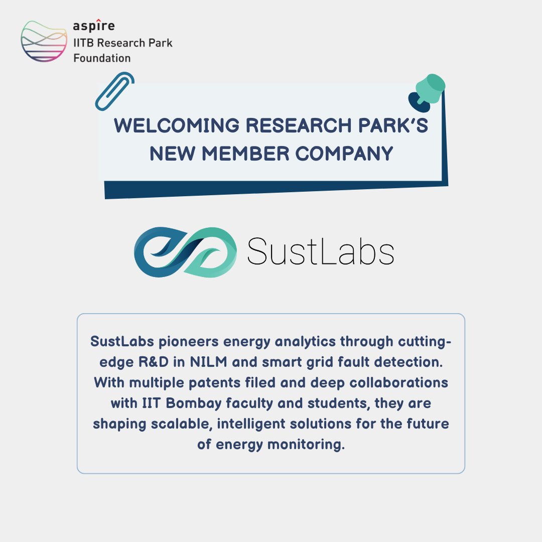 Aspire IITB Research Park Foundation is delighted to announce that <a href="/SustLabs/">SustLabs</a> is now a member company!