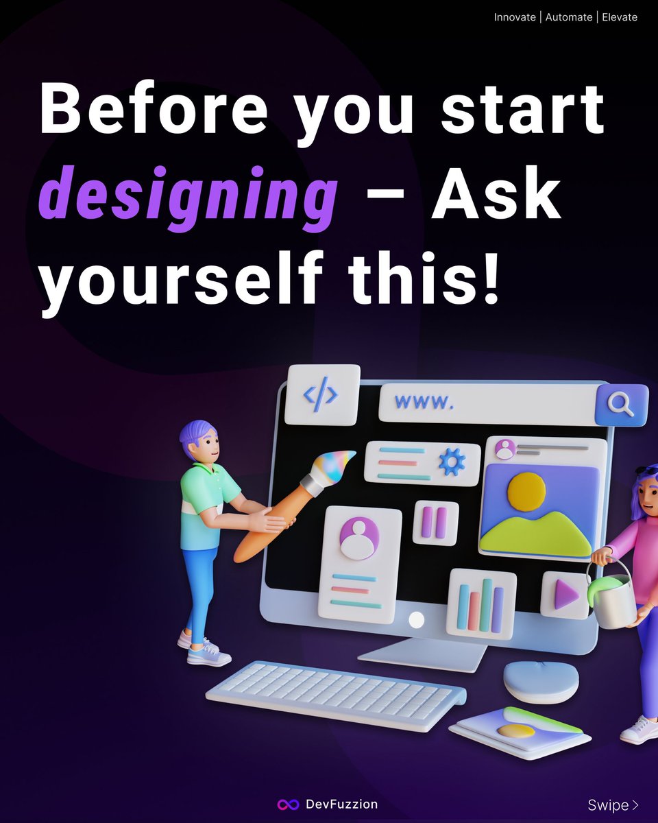 devfuzzion's tweet image. Before opening Figma or Photoshop, pause.
Ask the right questions first goal, audience, medium, emotion, message.
Design is strategy, not just style.
#GraphicDesign #DesignThinking #CreativeProcess #visualdesign #designtips #BrandIdentity @Photoshop
