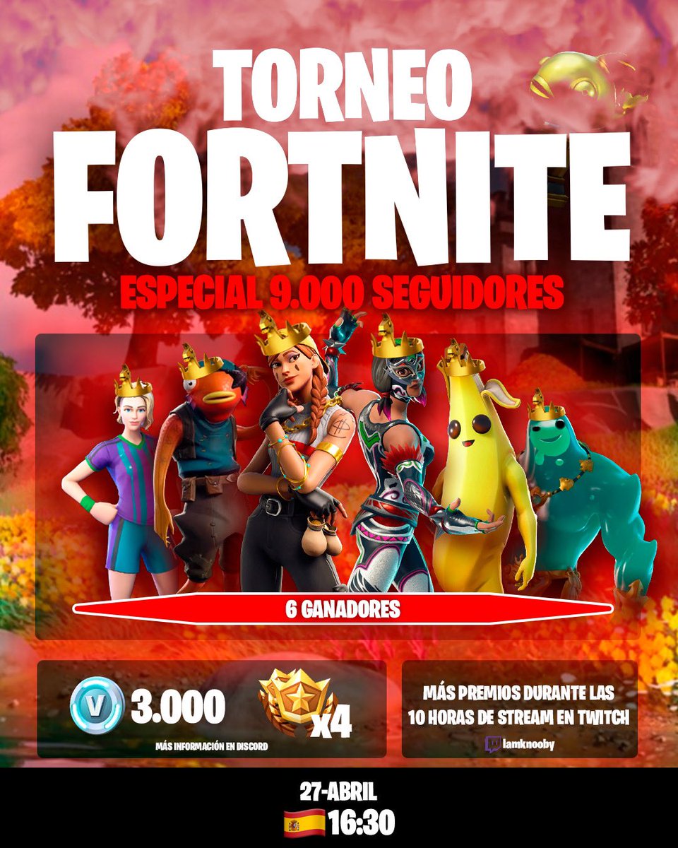 A que esperas para apuntarte? Toda la info en mi Discord ➡️ discord.gg/QAexb5vS
#Fortnite