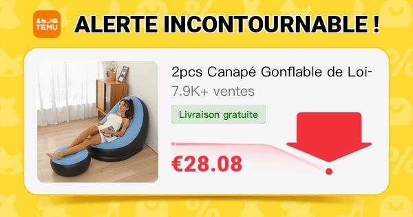 2pcs Canapé Gonflable de Loisirs Et Repose-pieds, Canapé de Salon Pliant D'extérieur, Canapé de Loisirs Floqué, Qui Peut Être Rangé Et Gonflé (option de Pompe À Air Disponible)
🎉Valeur du coupon [€28.08]
👉lien de l'article: temu.to/k/e73czol9blz