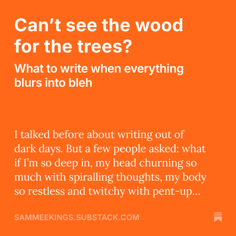 My substack this week is on how to get back into the right headspace when you're feeling out of it: 
substack.com/home/post/p-16…