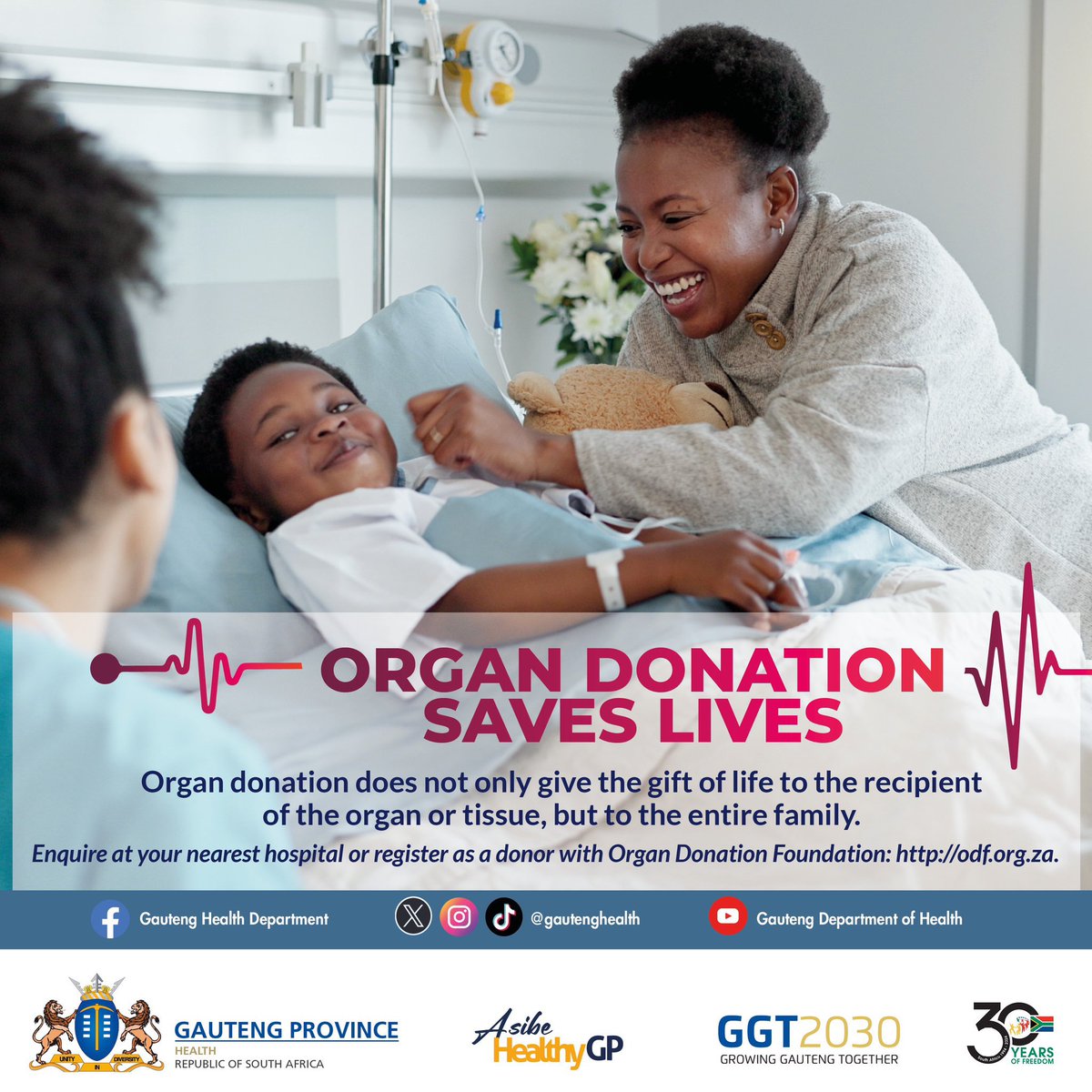 Sign up or consent for your deceased loved one to be a donor and give the gift of life to patients who need an organ or tissue transplant #GiveTheGiftOfLife #OrganDonation