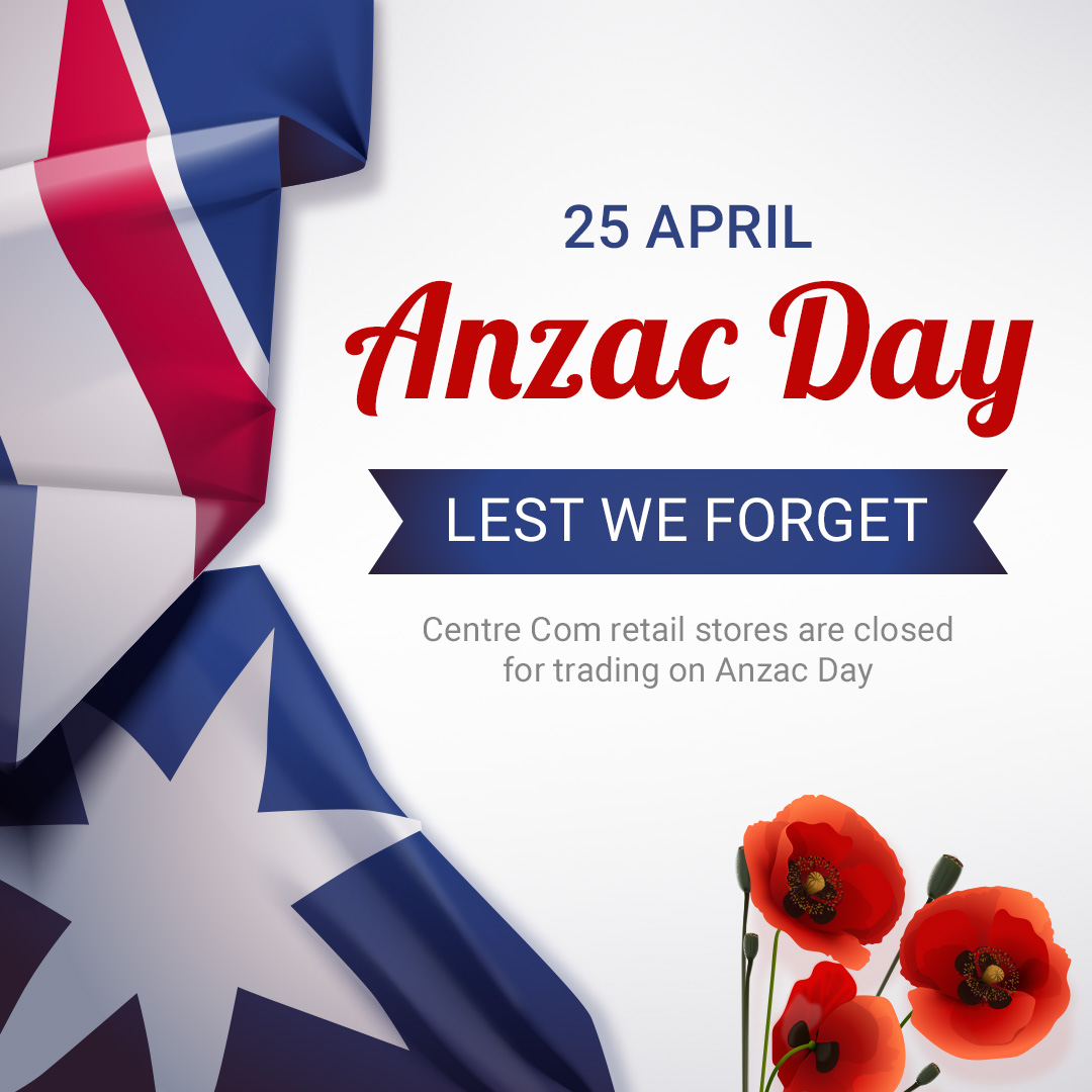 Lest we forget. 🌺

This Anzac Day, we pause to honour and remember the bravery and sacrifice of those who served. Retail stores will be closed on 25/04/2025. Regular operations will resume on 26/04/2025.

We wish everyone a meaningful Anzac Day.