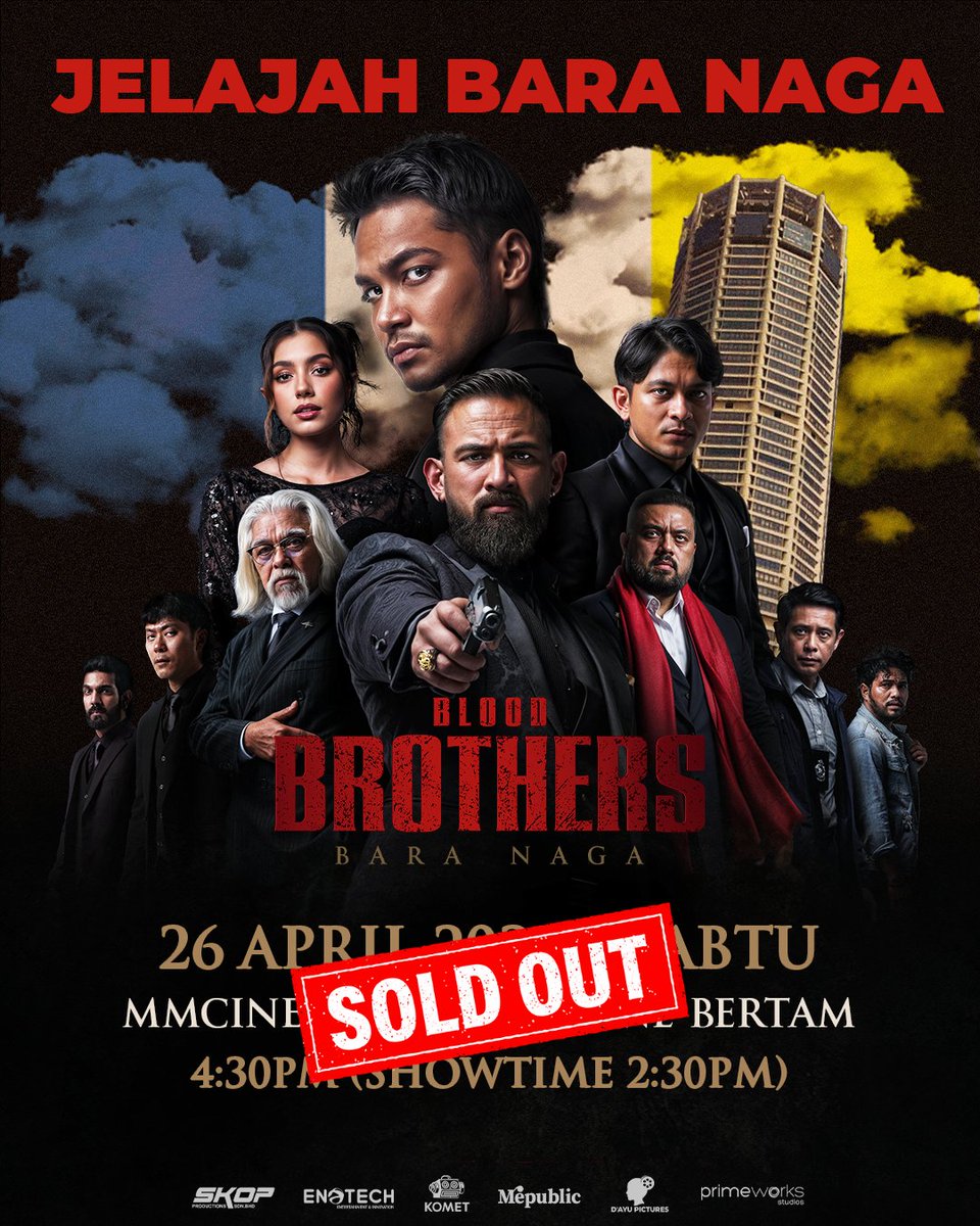 BLOOD BROTHERS MEET &amp; GREET – THIS SATURDAY!
📍 mmCineplexes Sunshine Bertam
🕒 Cast appearance: 4.30PM
🎥 2.30PM show SOLD OUT!
Nak chance jumpa cast? Mini bagi tips 👀
Book je showtime 5.15PM – mana tahu terserempak!

🎟️ mmcineplexes.com
#BloodBrothers #mmCineplexes