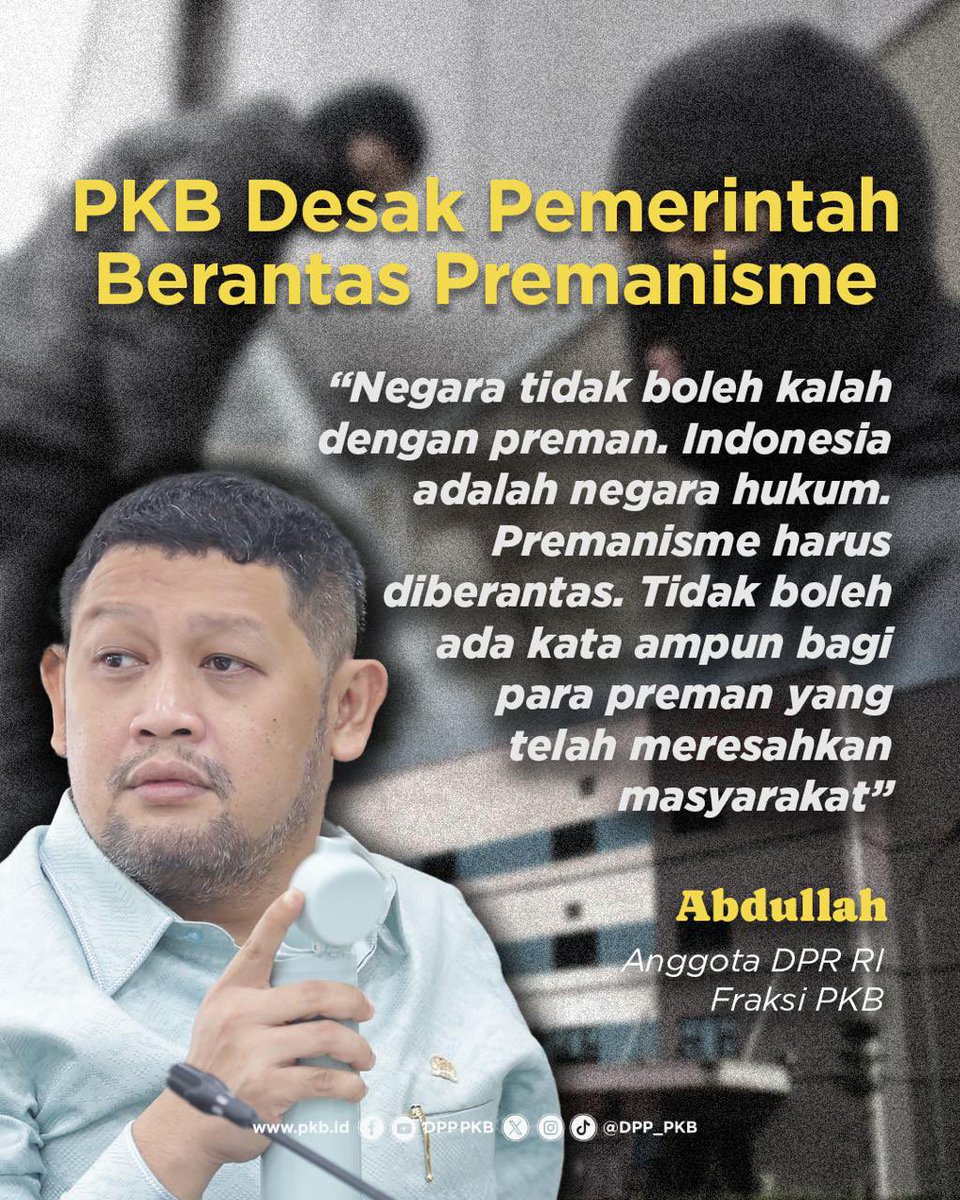 Preman berkedok ormas ganggu proyek strategis BYD. Premanisme harus diberantas. Negara hukum tak boleh tunduk. <a href="/Gus_abdullah1/">Sedulure Gus Abdullah</a> 

#PKBLawanPremanisme