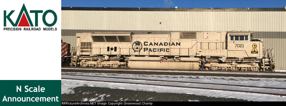 Gaugemaster's tweet photo. Kato have announced new SD70ACU locomotives that accurately represent the six-axle diesel locomotives operated by Canadian Pacific and Norfolk Southern.
Find out more: https://t.co/QBGTDQkLDu
#modelrailway #modeltrain #newitems #kato #katousa https://t.co/U5Nhot7JrG