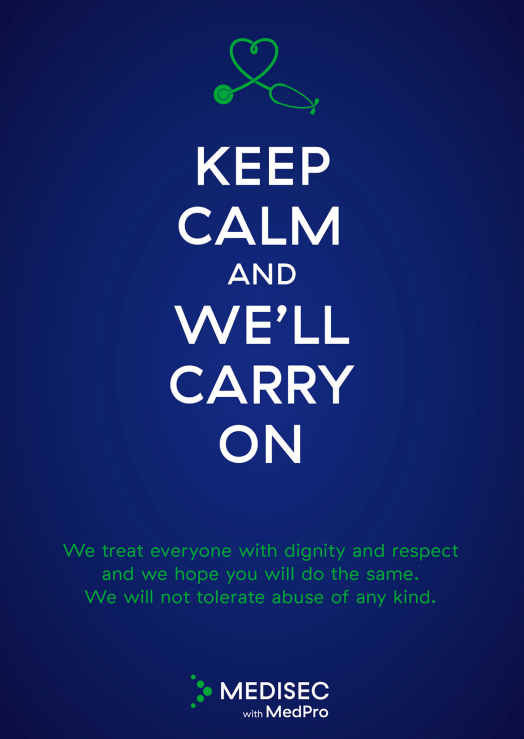 MedisecIreland (@medisecireland) on Twitter photo Medisec designed this practice poster in response to members’ requests for help dealing with patients behaving in an aggressive manner.
Request a copy by email to info@medisec.ie and check out our resources on medisec.ie for more.
#welookafteryou Medisec designed this practice poster in response to members’ requests for help dealing with patients behaving in an aggressive manner.
Request a copy by email to info@medisec.ie and check out our resources on medisec.ie for more.
#welookafteryou