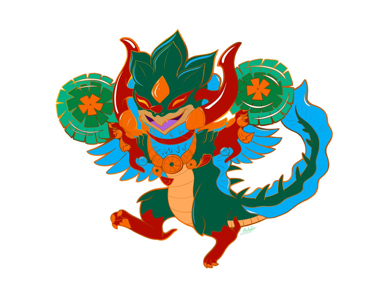All I want for S2 is Tiamat, so heres a pin design I made for the cosmos's best mom :3 <a href="/SMITEGame/">SMITE 2</a> #SMITE #Tiamat