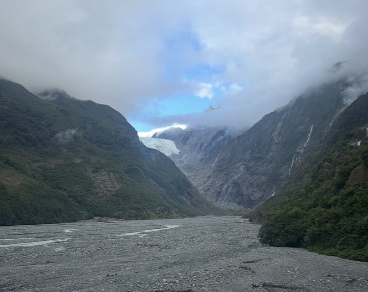 Visited Franz Josef glacier again after 20 years this time with the kids. It’s now retreating at 100m per year. Photos below (taken by me) show the diminution. The place I stood today to take the photo was where the glacier terminated in 1908. I doubt my grandchildren will see it