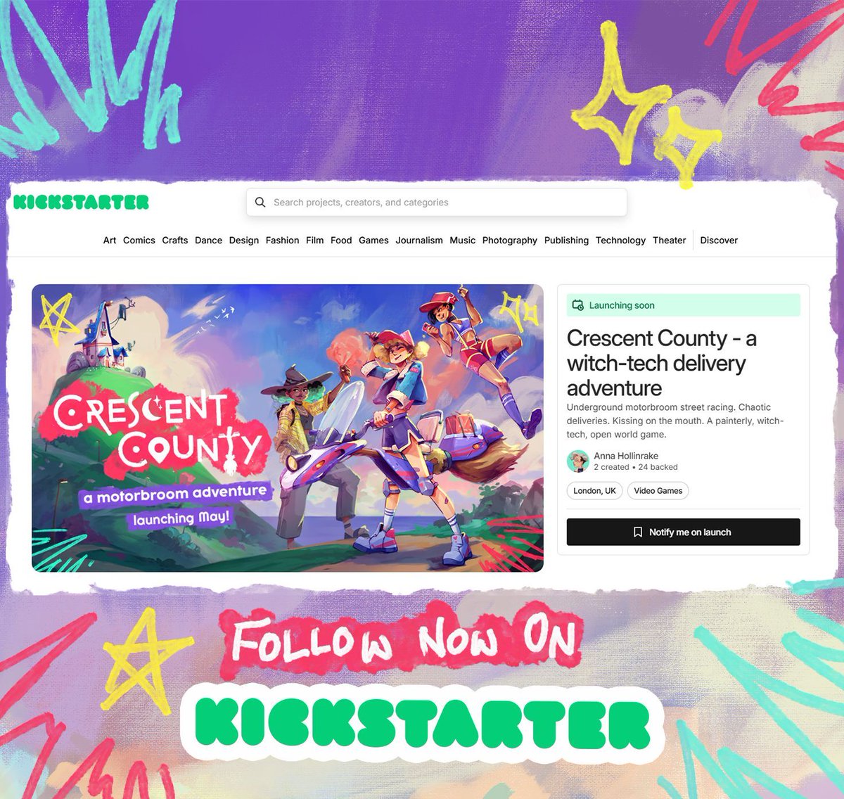 Once more for those at the back:
CRESCENT COUNTY IS COMING TO KICKSTARTER!

Please follow our campaign and spread the word✌️
kickstarter.com/projects/annah…