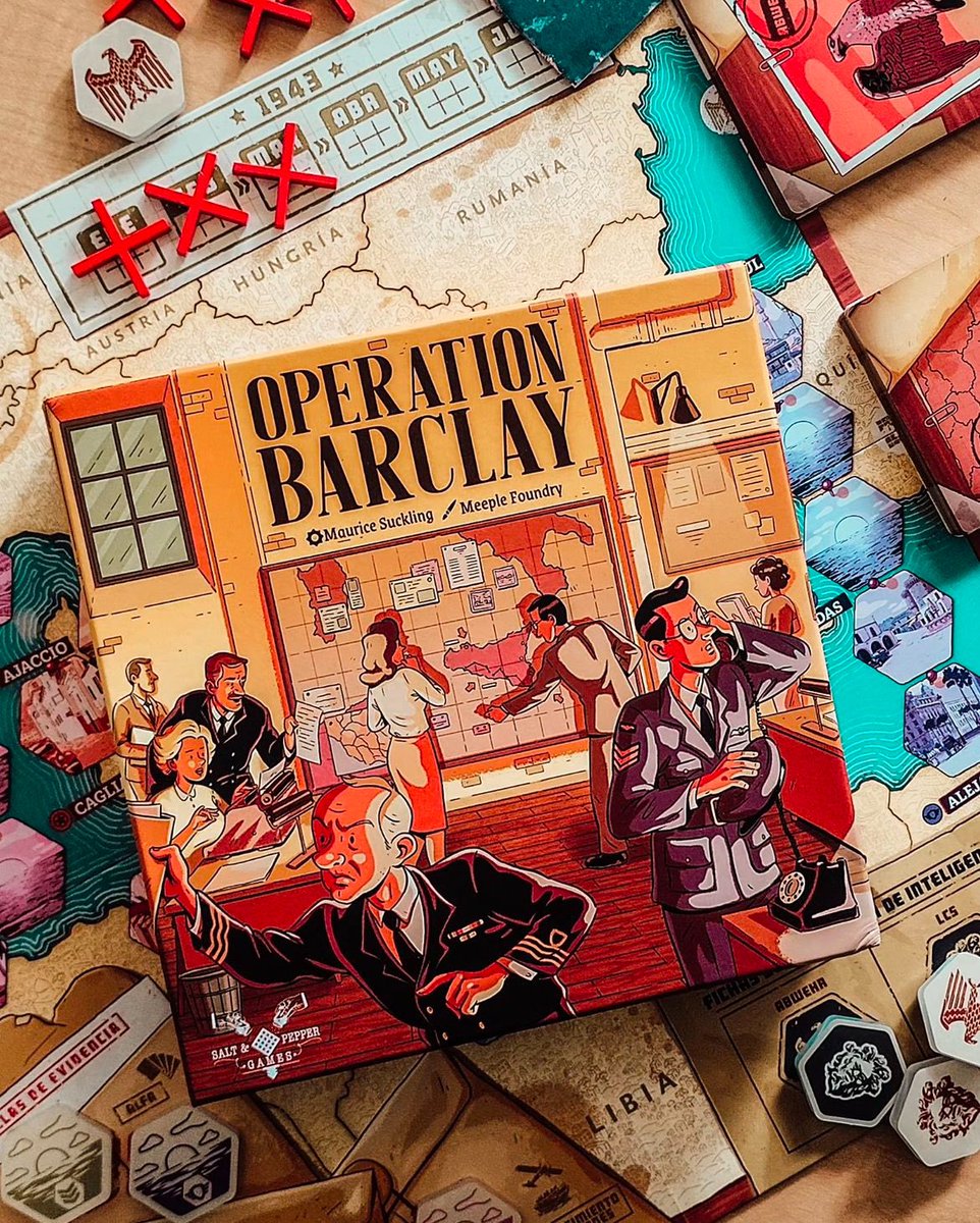 🔥Operación Barclay es un juego de bluffing con mecánica de póker lleno de emoción y hoy sorteamos una copia. Para participar:
1. Suscríbete a nuestra newsletter: saltandpeppergames.es/#newsletter
2. Retuitea
3. Y por último, ¿a quién le has metido un gran pufo? 
Tienes hasta el lunes 🙂
