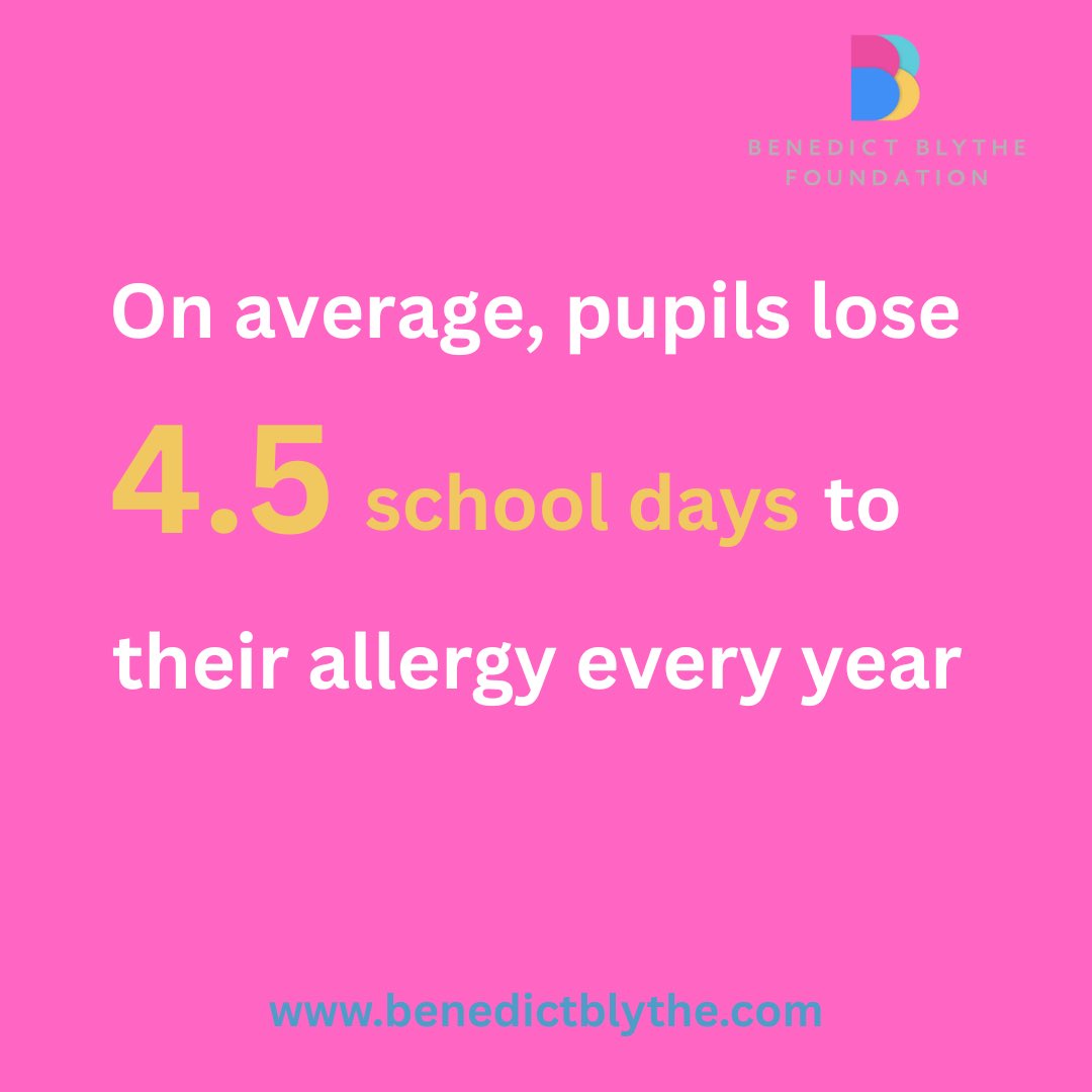 BenedictBlytheF's tweet image. Every year, pupils with allergies lose an average of 4.5 school days, contributing to 3 million lost days nationwide. Yet, they remain overlooked in the conversation around school absence.