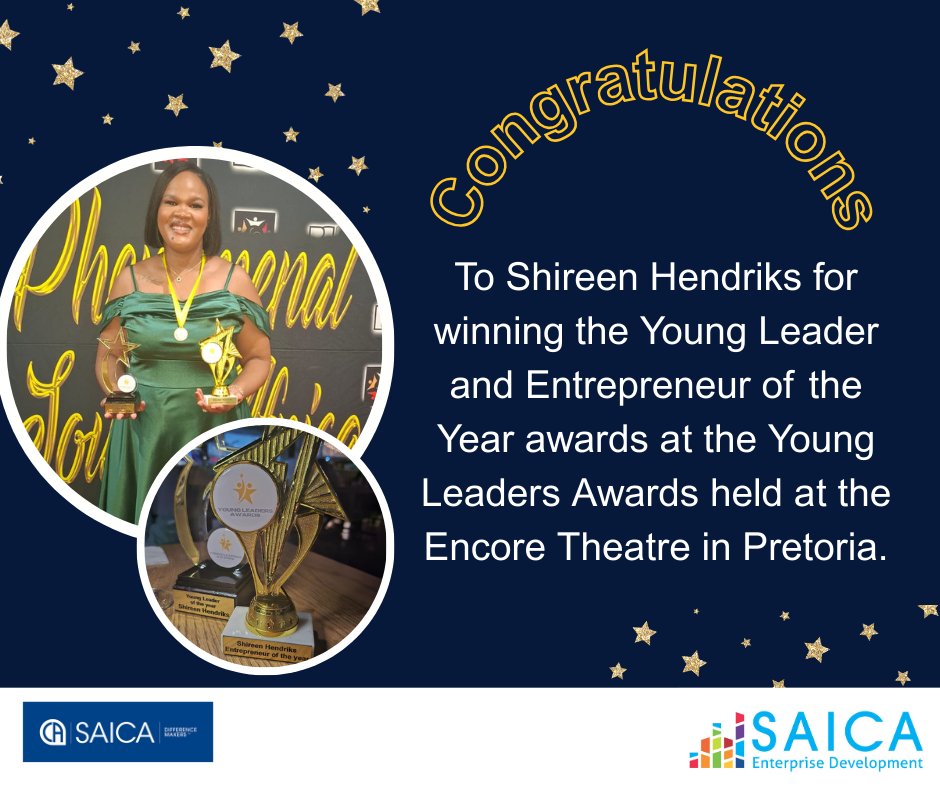Shireen was one of the first Solar Capital De Aar 3 Project candidates in the Northern Cape who subsequently over the years became a service provider to the same project.

 Congratulations on your double awards Shireen!⭐️👏👏