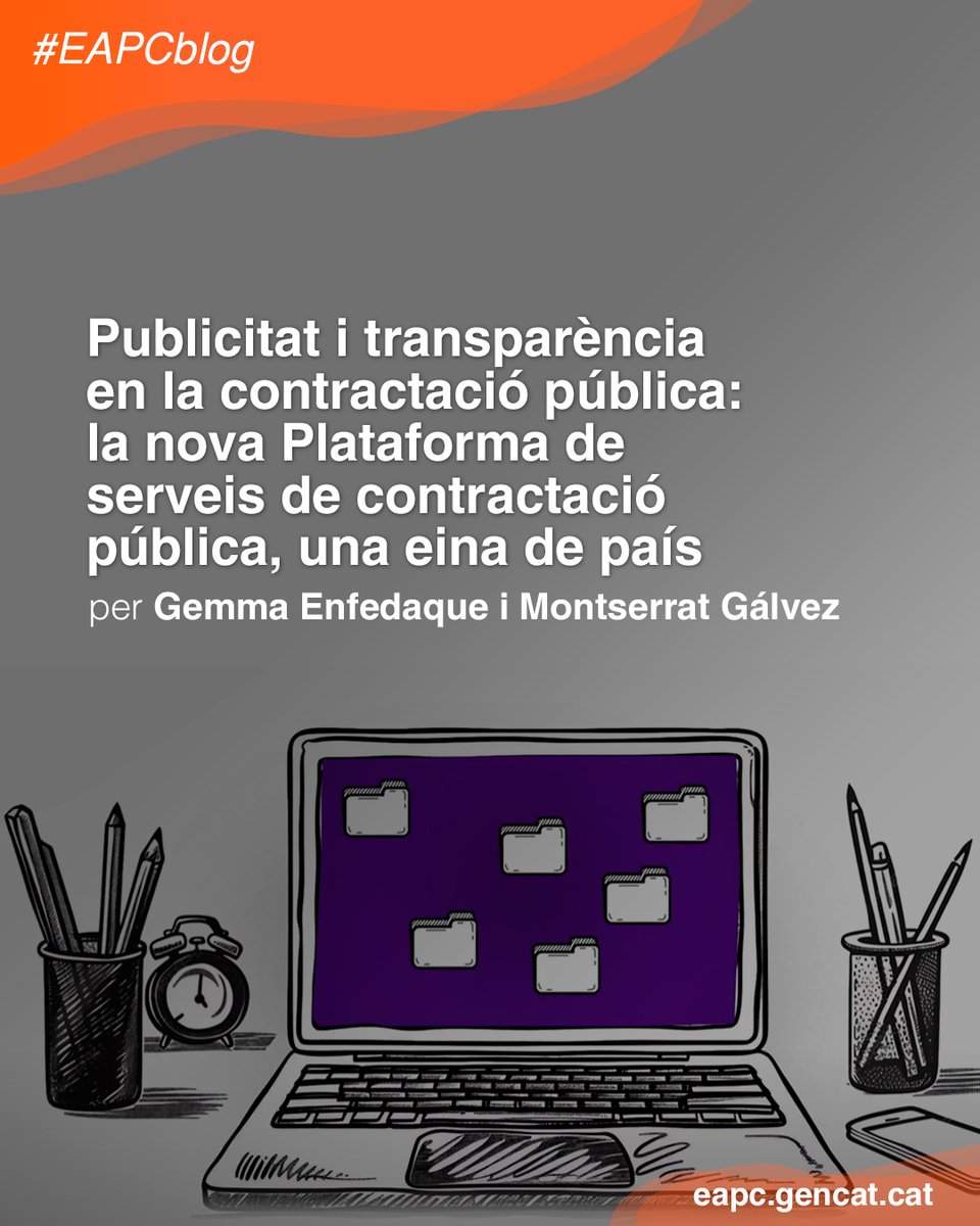 EAPC (@eapccat) on Twitter photo 🆕 <a href="/GemmaEnfedaque/">Gemma Enfedaque</a> i Montse Gálvez presenten a l’#EAPCBlog la Plataforma de Serveis de Contractació Pública (PSCP), una eina de país per a una #ContractacióPública més transparent i eficient.
gen.cat/3RveSqo
#DadesObertes #PremisAlfonsOrtuño24 <a href="/contractaciocat/">Contractació</a> 🆕 <a href="/GemmaEnfedaque/">Gemma Enfedaque</a> i Montse Gálvez presenten a l’#EAPCBlog la Plataforma de Serveis de Contractació Pública (PSCP), una eina de país per a una #ContractacióPública més transparent i eficient.
gen.cat/3RveSqo
#DadesObertes #PremisAlfonsOrtuño24 <a href="/contractaciocat/">Contractació</a>