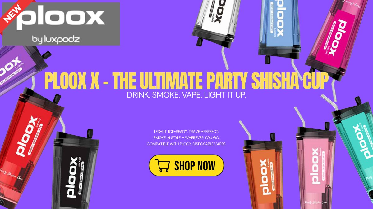 🔥 Just dropped: The PLOOX X LED Hookah Cup Drink. Smoke. Vape. LED Party  Mode 🎉 Compatible with Ploox Disposables 👉[https://t.co/GQUrnektFN].  #PlooxX #HookahCup #GlowCup #VapeTech #OnTheGoVape #VapeSetup #LEDHookah  #PartyReady #ShishaAnywhere 