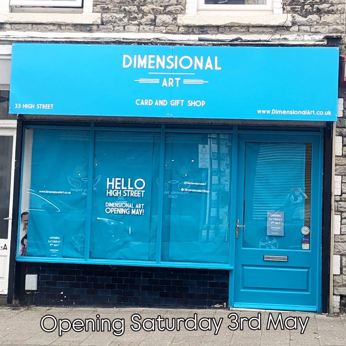 My new shop at 33 High Street is opening on Saturday 3rd May 🙌🏻🙌🏻

Whilst I'm closed and making stock, you can still order online at dimensionalart.co.uk