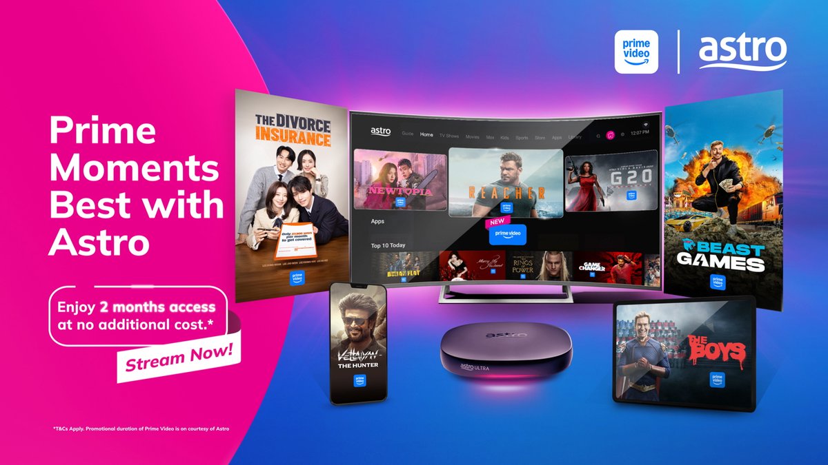 Lowyat.NET (@lowyatnet) on Twitter photo Amazon Prime Video Now Available On Astro's Ultra And Ulti Boxes
lowy.at/yzmrq Amazon Prime Video Now Available On Astro's Ultra And Ulti Boxes
lowy.at/yzmrq