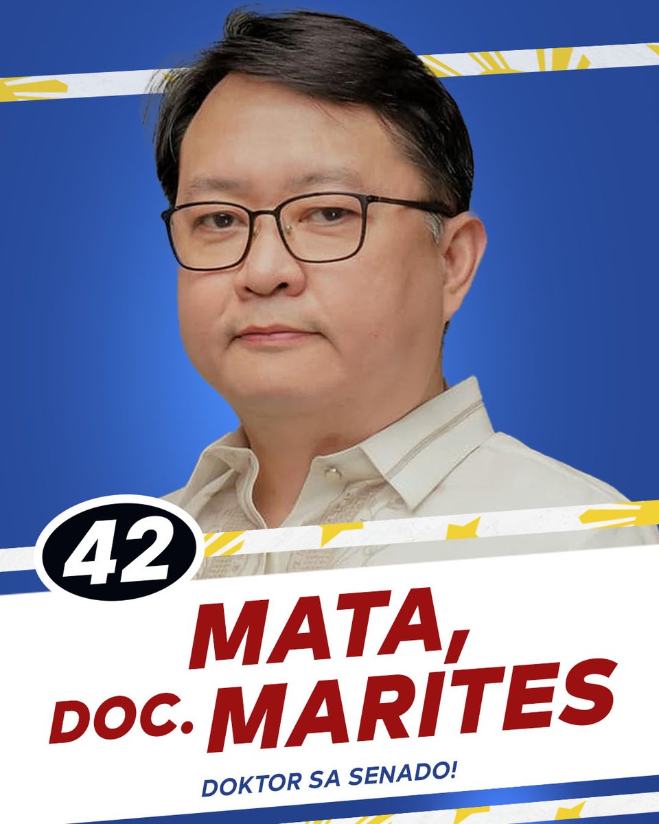 pdplabanph's tweet photo. Sa usaping kalusugan ni Juan, s'ya ang ating magiging number 1 na maaasahan. Kailangan natin ng Doktor sa Senado!
β42 sa balota
MATA, DOC. MARITES https://t.co/XBxfIKfns0