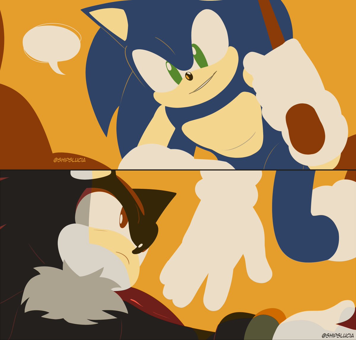ShipsLucia's tweet photo. We all have our own battles, and sometimes the solutions we find aren't helpful to others; but at least we can offer them our company, and maybe for a second, make them feel at peace.

#Sonadow #Sonic #Shadow https://t.co/SywlSuid1R