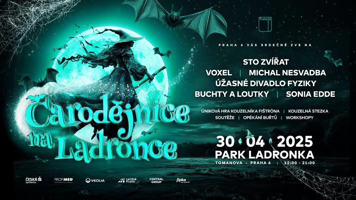 Jeden z největších a nejoblíbenějších pražských open-air eventů, Čarodějnice na Ladronce, opět zaplní břevnovskou pláň. Šestka tak pokračuje v tradici oslav pálení čarodějnic, které poslední dubnové odpoledne přilákají tisíce návštěvníků všech generací.