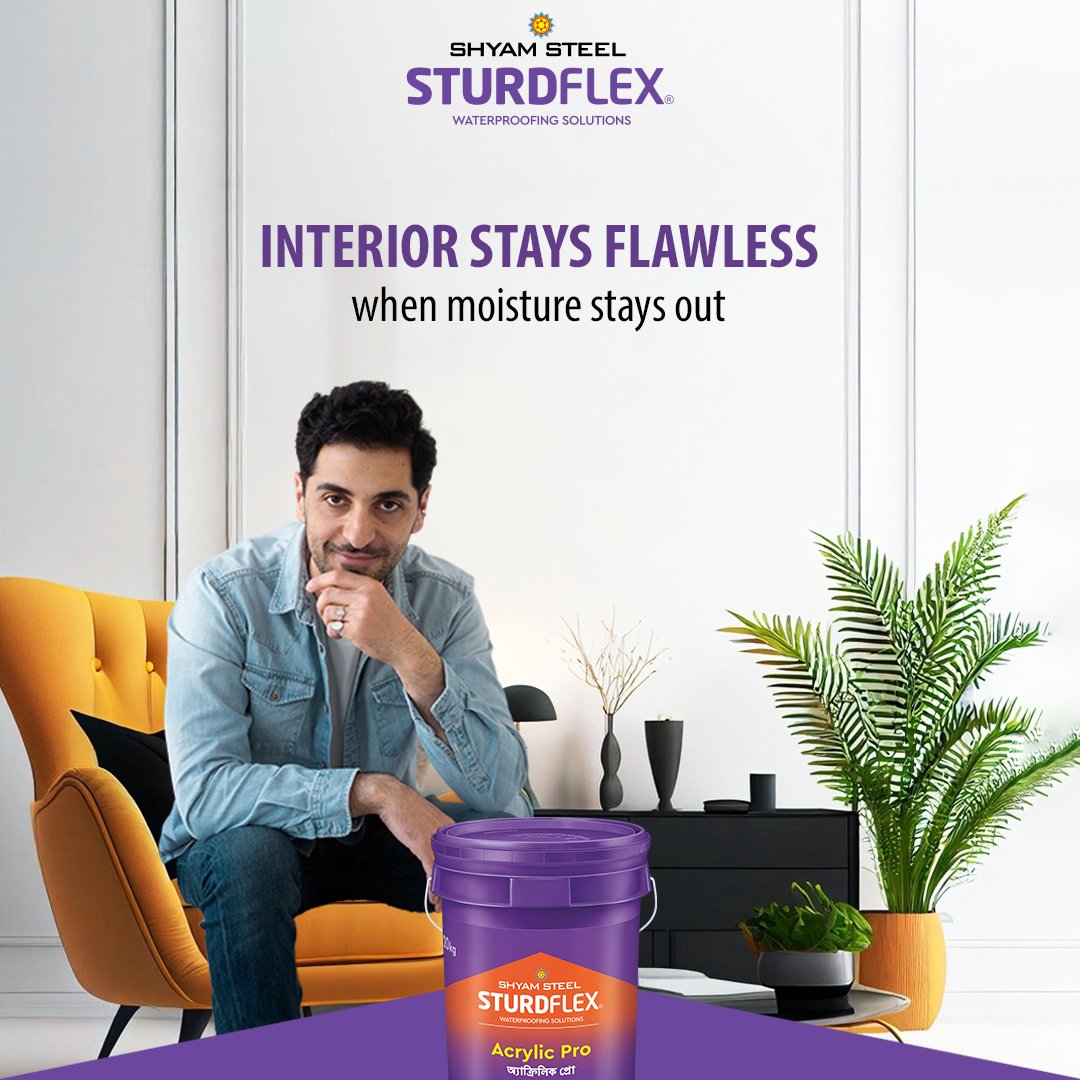 shyamsteel's tweet photo. Peeling paint, damp patches and musty odors, these are signs that moisture has already seeped in. Defend your walls with Sturdflex and keep your interiors dry, damage-free and flawless for years.
#Sturdflex #SturdflexWaterproofingSolutions #AcrylicPro #NoDampwithSturdflex #DampFreeWalls