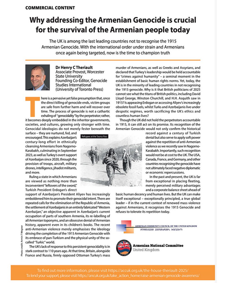 Lord (David) Alton (@davidaltonhl) on Twitter photo 110th Anniversary of the Armenian Genocide- Failure to recognise what happened before condemns us to witness a repeat of the same atrocities in our own times - See Henry C. Theriault - Armenian National Committee of United Kingdom - <a href="/housemag_co/">House Magazine</a> 110th Anniversary of the Armenian Genocide- Failure to recognise what happened before condemns us to witness a repeat of the same atrocities in our own times - See Henry C. Theriault - Armenian National Committee of United Kingdom - <a href="/housemag_co/">House Magazine</a>