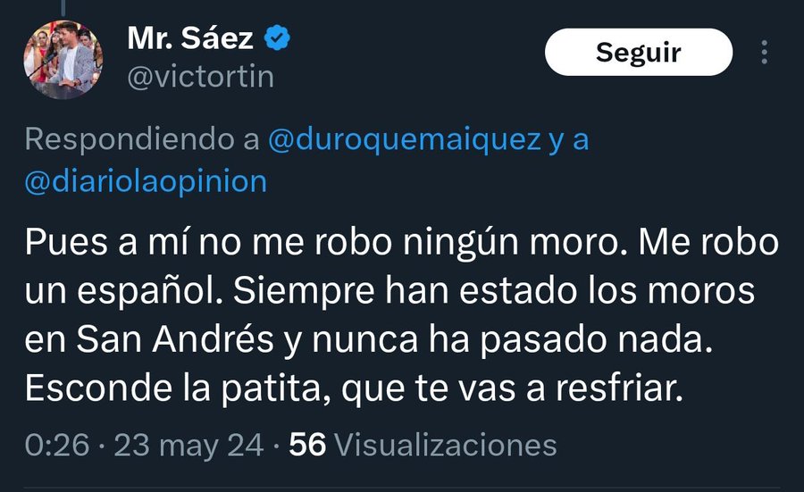 Segarro amego a un concejal lgtbi del psoe