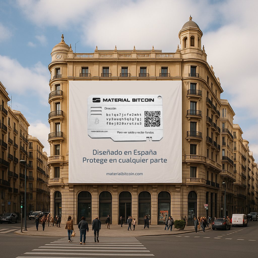 🔒 Material Bitcoin: tu billetera cripto 100 % Made in Spain

Protege tus activos donde quieras.  
Gracias, España y comunidad hispana, por ser el motor de nuestro éxito.  
🚀 ¡Consigue la tuya hoy antes de que se agoten! 🇪🇸  
#MaterialBitcoin #MadeInSpain #Autocustodia #Cripto