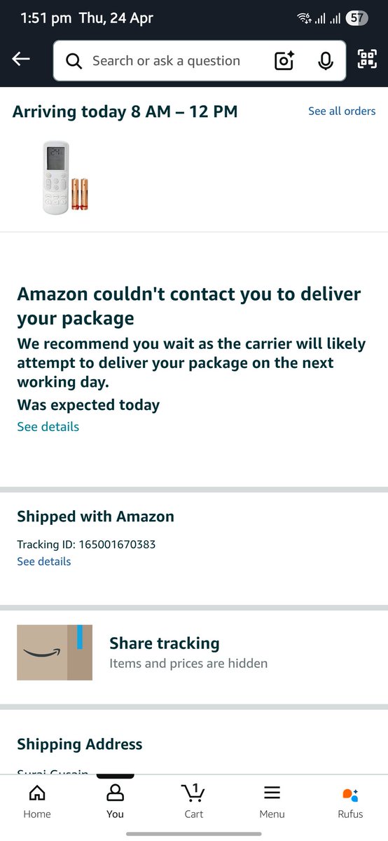 suraj_ftw's tweet photo. @amazonIN what is wrong with you ? Your delivery agent is not picking up your customer agent's call. And your delivery agent is giving these fake updates of my number being unreachable ? Is there any point of being a Prime customer ? https://t.co/PacWniYBo0