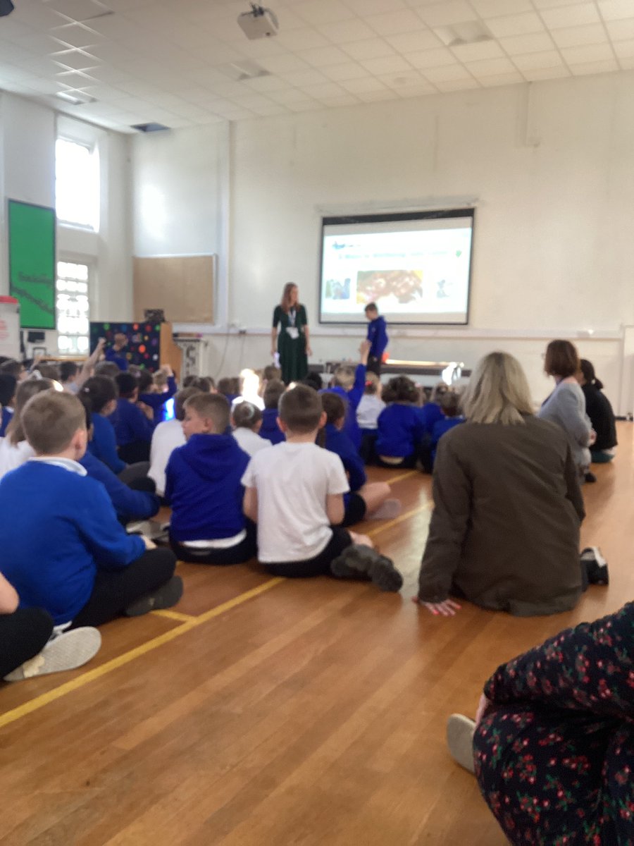 This morning’s assembly told us about the 5 ways to well being with a game of hook-a-duck