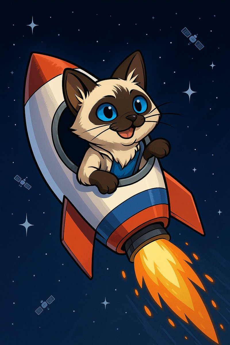 Siam’s not just going to the moon—he’s hanging out the rocket window, waving as he passes!
#SIAM #CryptoRocket #ToTheMoon