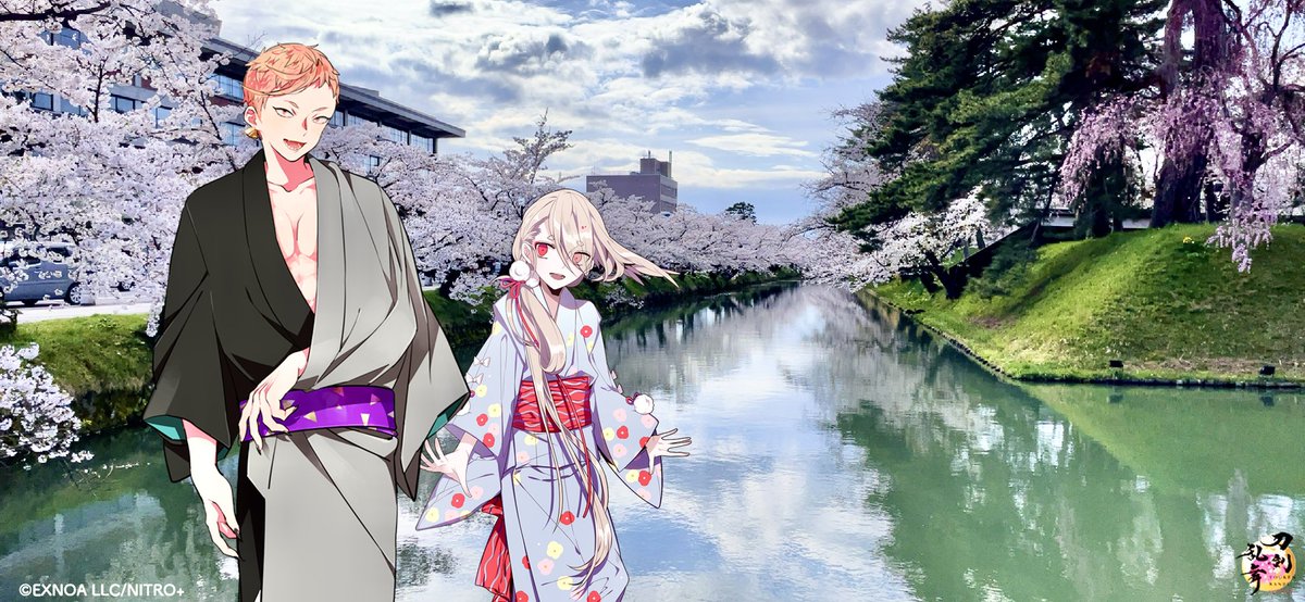 「お花見行ってきたよう 」|晴🍣のイラスト