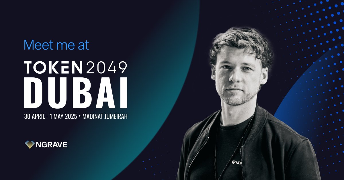 See you in Dubai next week? Meet me and <a href="/ngrave_official/">NGRAVE</a>  at <a href="/token2049/">TOKEN2049</a> !