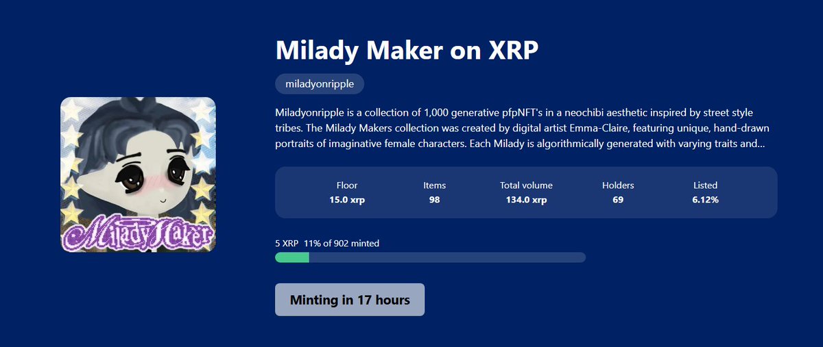 miladyonripple's tweet photo. made a quick website for the fam 
https://t.co/2qyuhmSwMN🤍

minting soon 🌐 https://t.co/wgwz3leml9