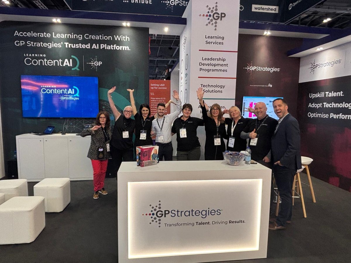 gpcorp's tweet image. Day two at Learning Technologies is here. Our team is excited to continue sharing our innovative, AI-powered learning solutions designed to scale and drive real impact. Visit us at booth #F20, and let’s discuss how we can help drive innovation in learning. #LT25UK #AIinLearning