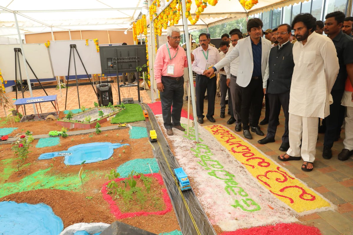Commissioner, PR & RD- Andhra Pradesh (@mgnregsap) on Twitter photo మంగళగిరిలో నిర్వహించిన జాతీయ పంచాయతీరాజ్ దినోత్సవంలో రాష్ట్ర ఉప ముఖ్యమంత్రి, పంచాయతీరాజ్ శాఖ మంత్రి శ్రీ పవన్ కళ్యాణ్ గారు పాల్గొని గ్రామీణాభివృద్ధి శాఖ ఏర్పాటు చేసిన స్టాల్స్ ను పరిశీలించడం జరిగింది.
<a href="/mvrkteja/">Krishna Teja IAS</a>
<a href="/IndiaMGNREGA/">MGNREGA, MoRD, GoI</a>
<a href="/MgnregaGoi/">Mahatma Gandhi NREGA GOI</a> మంగళగిరిలో నిర్వహించిన జాతీయ పంచాయతీరాజ్ దినోత్సవంలో రాష్ట్ర ఉప ముఖ్యమంత్రి, పంచాయతీరాజ్ శాఖ మంత్రి శ్రీ పవన్ కళ్యాణ్ గారు పాల్గొని గ్రామీణాభివృద్ధి శాఖ ఏర్పాటు చేసిన స్టాల్స్ ను పరిశీలించడం జరిగింది.
<a href="/mvrkteja/">Krishna Teja IAS</a>
<a href="/IndiaMGNREGA/">MGNREGA, MoRD, GoI</a>
<a href="/MgnregaGoi/">Mahatma Gandhi NREGA GOI</a>