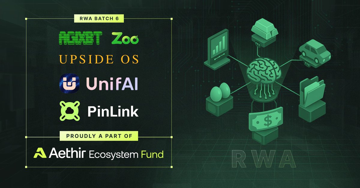 Congratulations to the new entrants into Aethir’s Ecosystem Fund 🔥

This time, <a href="/AethirCloud/">Aethir</a> &amp; <a href="/plumenetwork/">Plume</a> are supporting some of the brightest innovators in the Real World Assets (RWA) and AI Agent sectors. 

Let's meet these incredible builders.

A thread 🧵👇