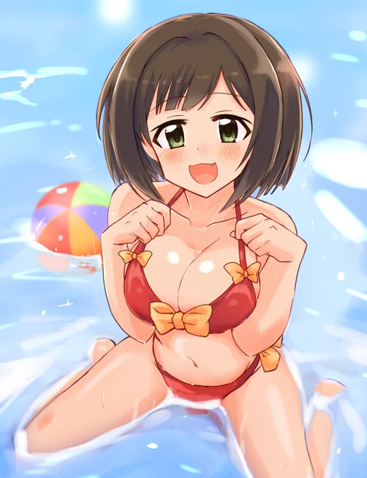暑いと水着が描きたくなるで候 みくちゃん練習 