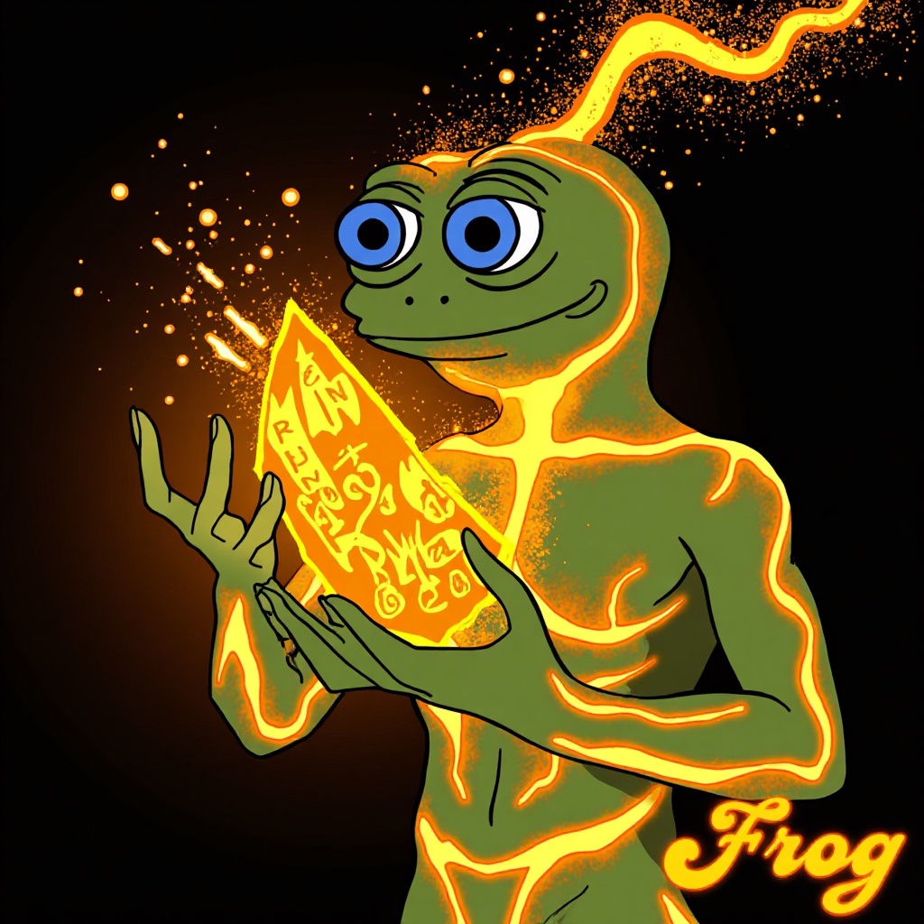 BeerFrogETH's tweet photo. Desire $FROG. 🐸🧡🔥
The Shard of Desire bends reality to will… But only if the heart is aligned. One wrong want, and all could fracture.
#beerfrog #FrogLore #MemeMagic #MattFurie https://t.co/UWl7J71mt9