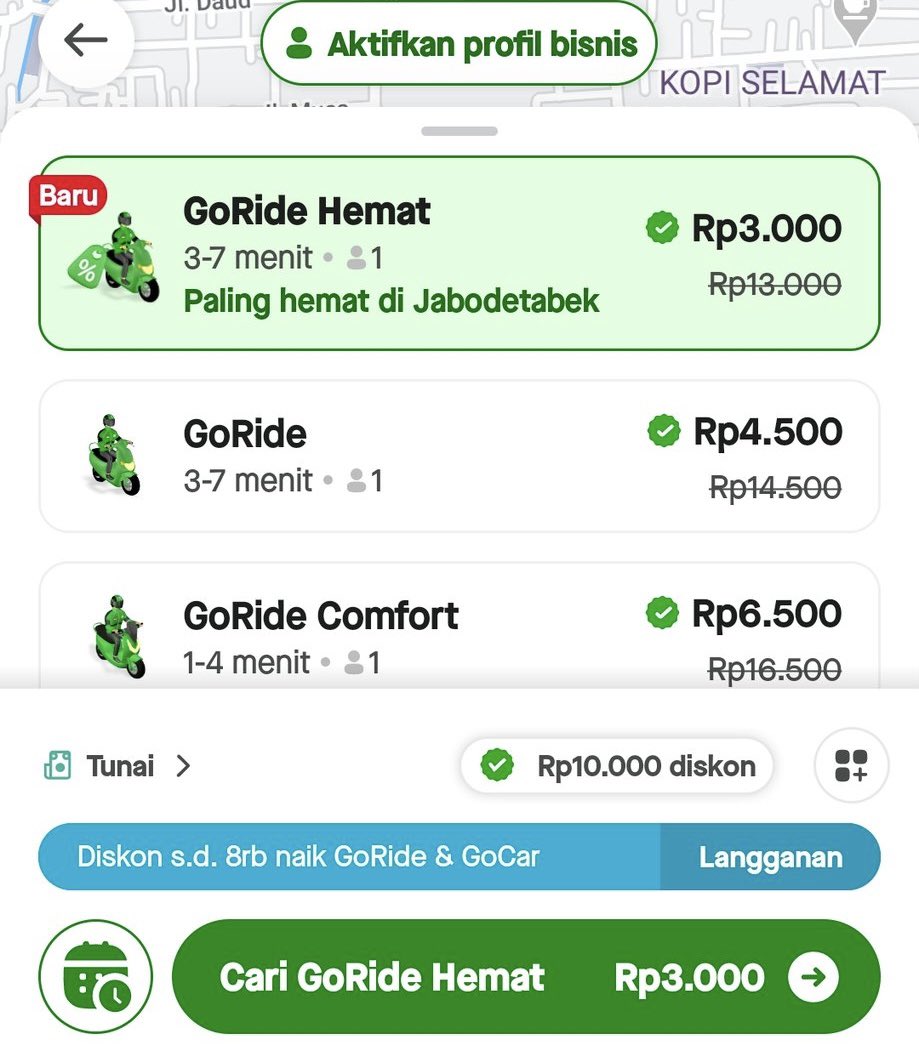 zeyl201's tweet photo. KODE VOUCHER GOJEK/GORIDE/GOCAR/GOSEND TERBARU!

GOSMU99TX6P5
PASTIADAJALAN
GAJIAN: Start tgl 25
COBAINGOJEK: Pengguna baru
GORIDEAJA: Senin 01.00 - 10.00 (tentative)
GOCARAJA
GOWEEKEND: Jumat - Minggu
GOSTASIUN
GOSENDHEMAT
GOBANDARA
GOWOSH
LEBIH HEMAT

 #zonauang https://t.co/qjhAVhtzzr