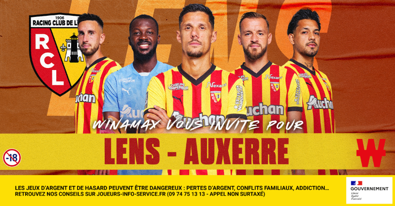 WinamaxSport's tweet image. ⚽️ 1 lot de 2 places VIP est à gagner pour @RCLens - Auxerre, dimanche 27/04 à 17h15 !

🎁 Pour participer : retweetez ce tweet, suivez @WinamaxSport et répondez avec votre pseudo Winamax.

👉 Tirage au sort à 16h00 !

📄 Règlement &amp;gt; bit.ly/ConcoursWina25