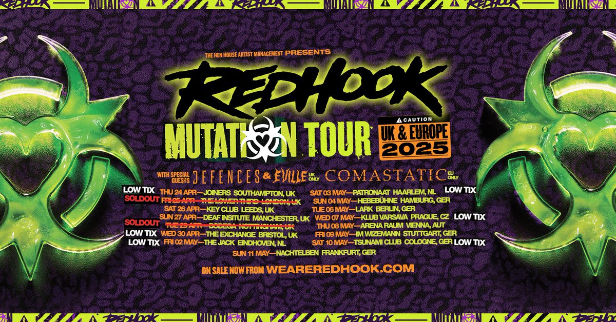 RedHook (@weareredhook) on Twitter photo First ever headline tour of UK / EU starts today at <a href="/joinerslive/">The Joiners</a> Southampton ๐คฉ๐โข๏ธ
London + Nottingham already SOLD OUT !!
V limited tickies left canโt wait eeeeeeeeeee xx
๐๏ธ weareredhook.com First ever headline tour of UK / EU starts today at <a href="/joinerslive/">The Joiners</a> Southampton ๐คฉ๐โข๏ธ
London + Nottingham already SOLD OUT !!
V limited tickies left canโt wait eeeeeeeeeee xx
๐๏ธ weareredhook.com