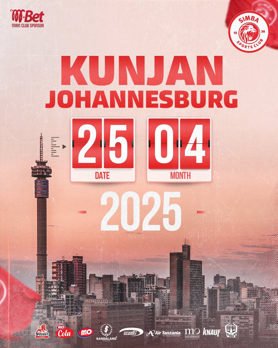 SimbaSCTanzania's tweet photo. Lingine kubwa Msimbazi kutokea jijini Johannesburg 🇿🇦 #WenyeNchi #NguvuMoja https://t.co/aboD22ExIi