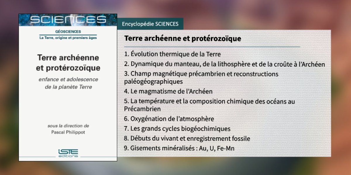 ISTE Editions (@iste_editions) on Twitter photo 📚 Nouveauté dans l'Encyclopédie SCIENCES
📖 "Terre archéenne et protérozoïque" dir Pascal Philippot (<a href="/GeoMontp/">Géosciences Montpellier</a> 🇫🇷) retrace les bouleversements géodynamiques, biologiques, climatiques et environnementaux qui ont accompagné l'évolution de la terre
👉 bit.ly/3Exi9Tg 📚 Nouveauté dans l'Encyclopédie SCIENCES
📖 "Terre archéenne et protérozoïque" dir Pascal Philippot (<a href="/GeoMontp/">Géosciences Montpellier</a> 🇫🇷) retrace les bouleversements géodynamiques, biologiques, climatiques et environnementaux qui ont accompagné l'évolution de la terre
👉 bit.ly/3Exi9Tg